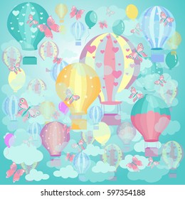 Background of balloons and