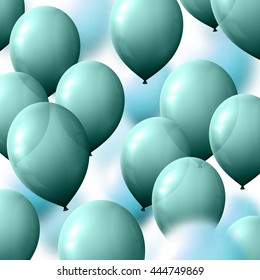 Background with balloons for greeting cards. Realistic ballon. vector illustration