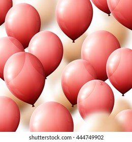 Background with balloons for greeting cards. Realistic ballon red. vector illustration