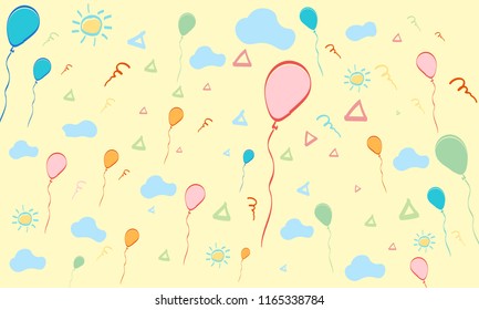 background balloons patern for textile, fabric