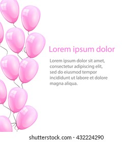 background balloons pink