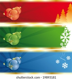 Background with balls christmas tree and decoration for your design
