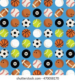 background balls illustration isolated in a blue background