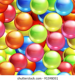 Background with balls seamless, vector