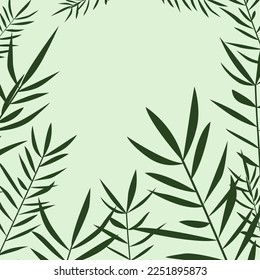 Background with bamboo leaves. Vector illustration.