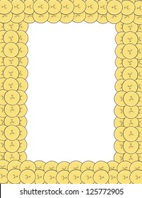Background of banana, vector illustration
