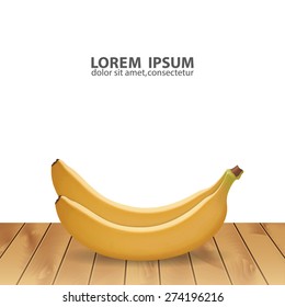 Background with bananas. High quality vector. EPS10 vector