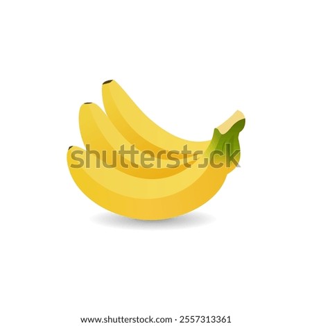 Background with bananas. Illustration of 3 bananas