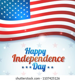 Background banner for 4th july, Independence Day. USA celebration. Vector design Happy Independence Day