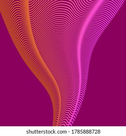 Background, banner of curved lines in the form of a hurricane.