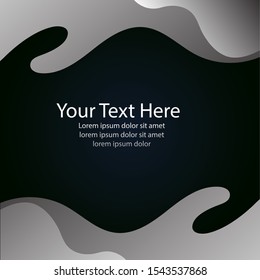 Background banner design in eps.10. Curves silver color and dark color. Simple and ready to use