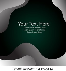 Background banner design green dark color and curves silver color in eps,10. Editable file and ready to use.