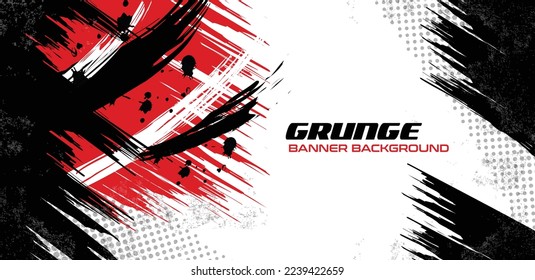 background banner design grunge sporty abstract brush fierce striking halftone professional