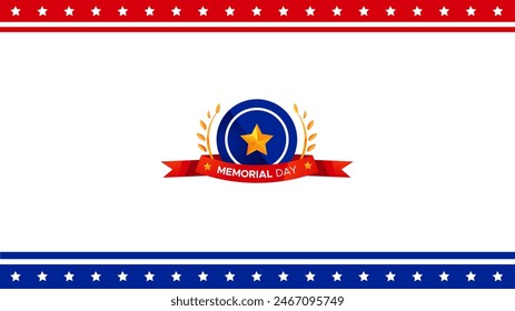 Background banner design for memorial day