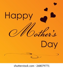 Background, banner or flyer with text Mom for Happy Mothers Day celebration.