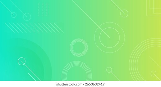 background banner. full color with bright green gradient. and circle. eps 10.