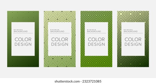 Background banner geometric line color design vector, vertical banner set