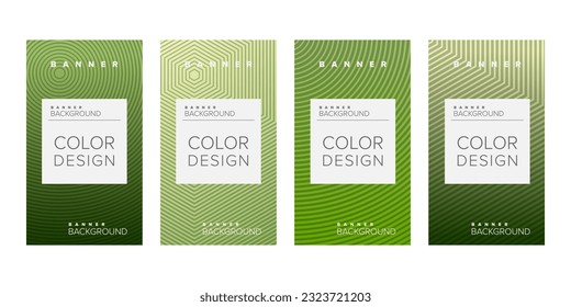 Background banner geometric line color design vector, vertical banner set