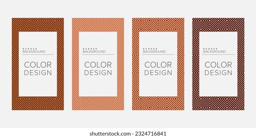 Background banner geometric line color design vector, vertical banner set