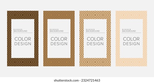 Background banner geometric line color design vector, vertical banner set