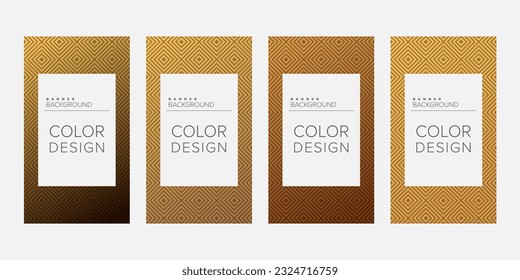 Banner de fondo diseño de color de gradiente de línea geométrica vector, conjunto de banners verticales