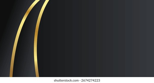 Gradiente de Anuncio de fondo negro, patrón blanco oro diseño simple de fondo