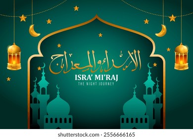 background banner isra' mi'raj, islamic, Translate : isra' mi'raj