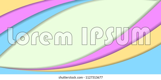 Background banner made of colored paper