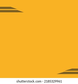 en segundo plano, la pancarta es naranja, con dos rayas en la parte superior izquierda y marrón en la parte inferior derecha.