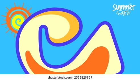 fundo para banner, cartaz, layout, cartão de saudação, brochura, digital, com tema de verão