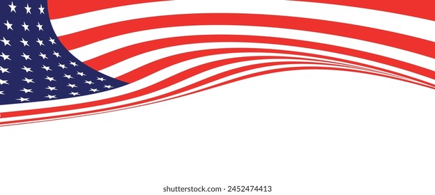 background, banner, poster, templates for stories and posts in social networks, lettering, advertising materials with the image of the American flag