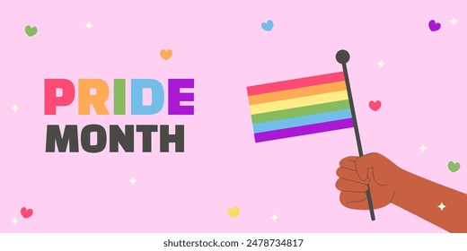 Background banner pride flag concept. Pride month