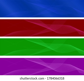 Fondo, banner para el sitio. Un conjunto de imágenes vectoriales multicolores.
