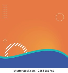 Background banner slide orange blue