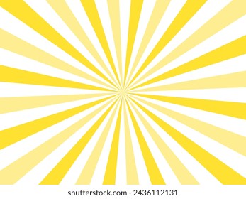 Background banner with sun rays,  template, sunbeam, white and yellow tones