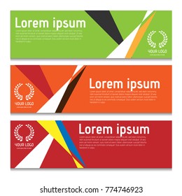 Background Banner Template Design with triangles