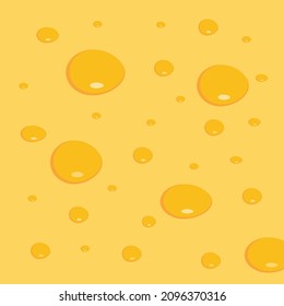 Background, banner, template with the image of cheese with holes. Vector illustration