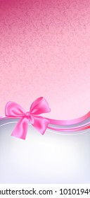 Background, banner template, pink  hues, gift bow.