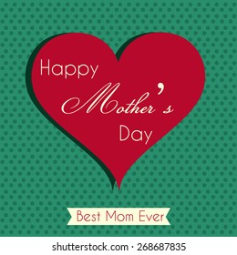 Background, banner with text Mom for Happy Mothers Day celebration.