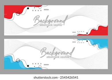 Hintergrund Banner Wellenlinie, in blau und rot Vektor EPS 10