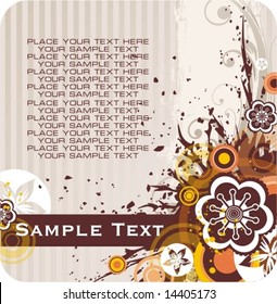background with banner for your text and spring flowers
