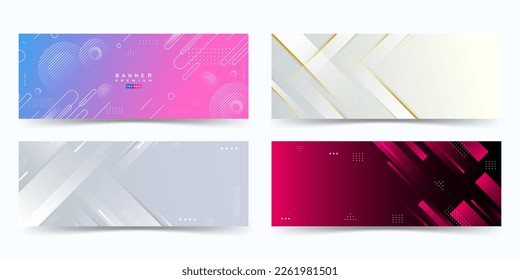 background banners. full color, gradation, collection set, suitable for your business. vectors eps 10