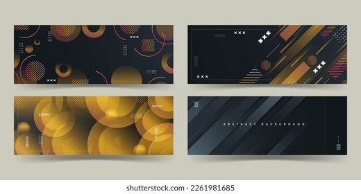 background banners. full color, gradation, collection set, suitable for your business. vectors eps 10