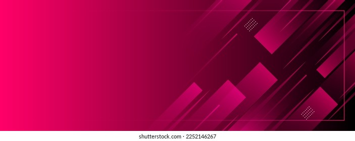 background banners. full color, gradations of pink and black,shape line effect