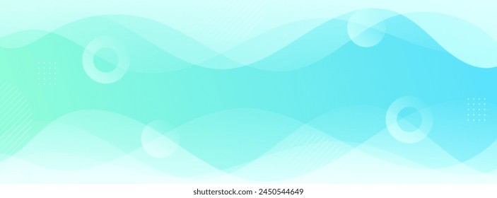 Hintergrund Banner. Voll von Farben, leuchtend blaue Abstufungen, Welleneffekt Stil