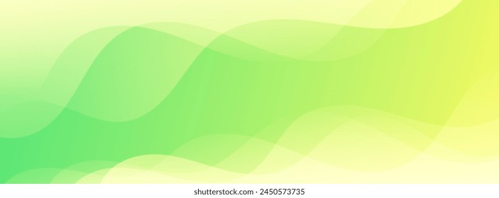 Anuncios de fondo. lleno de colores, gradaciones verdes y amarillas, fondo abstracto, efecto de onda