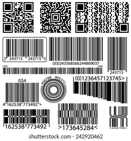 BACKGROUND BARCODE AND QR CODE