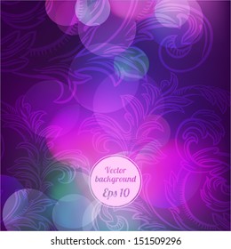 background with baroque elements - vector illustration