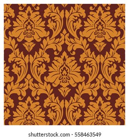 Background of baroque patterns on a wallpaper