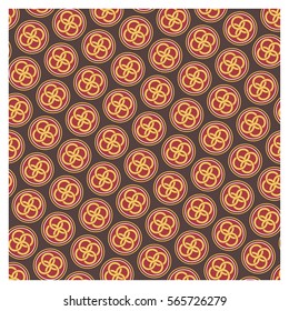 Background of baroque patterns on a wallpaper